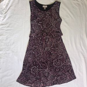 LOFT patterned A-line dress